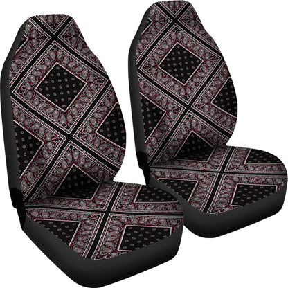 Wicked Black Bandana Car Seat Covers - Diamond