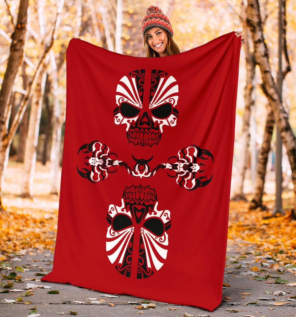 Tribal Tattoo Fleece Blanket