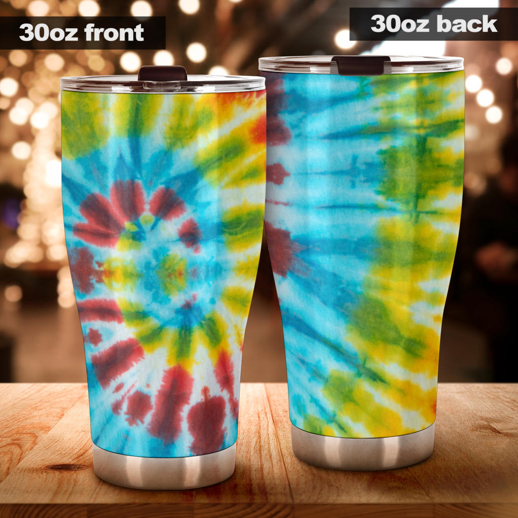 Boho Tie Dye Spiral Bandana Tumblers