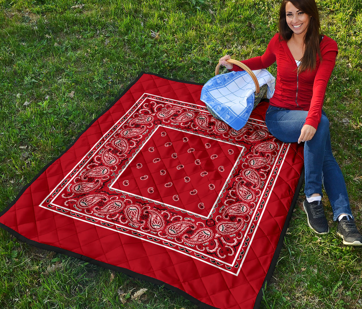 Quilt - Classic Red Bandana Quilt