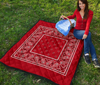 Quilt - Classic Red Bandana Quilt