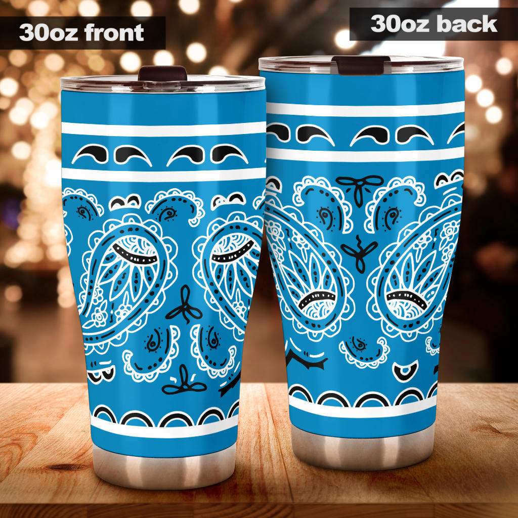 Sky Blue Bandana Tumblers