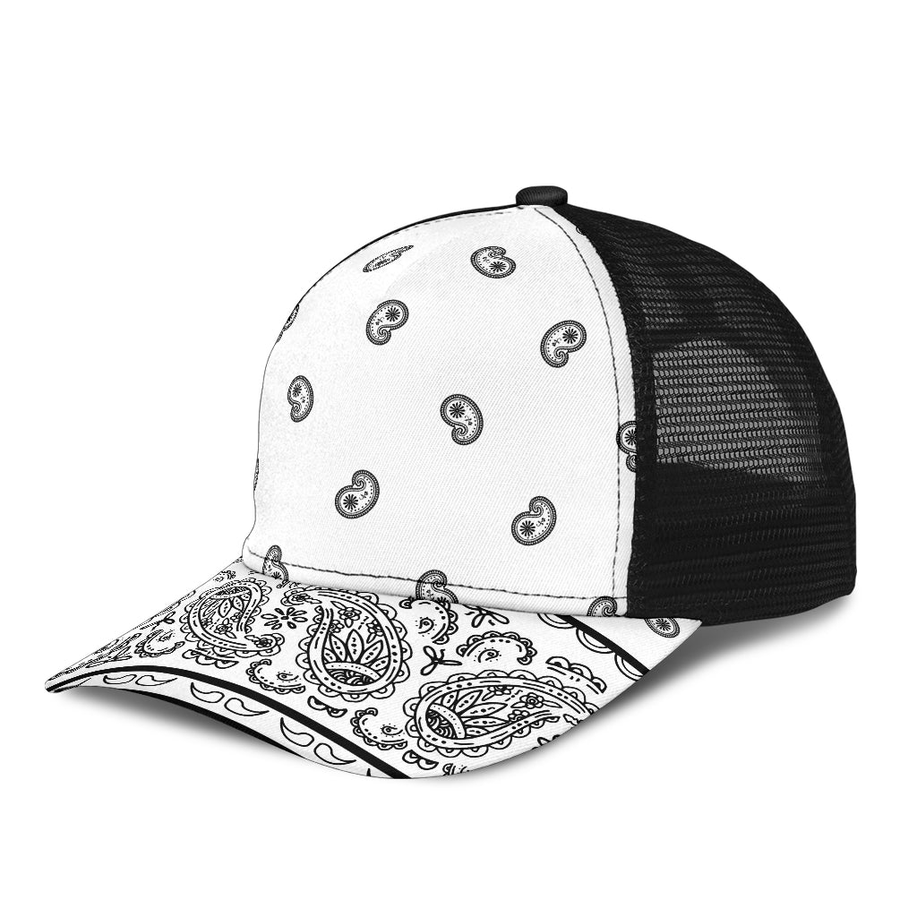 white bandana cap