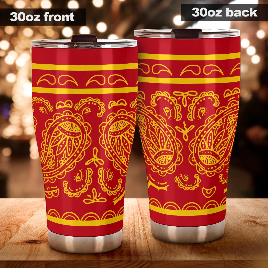 Red and Gold Bandana Tumblers