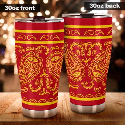 Red and Gold Bandana Tumblers