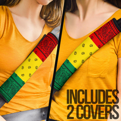 Rasta Bandana Seat Belt Covers - 4 Styles