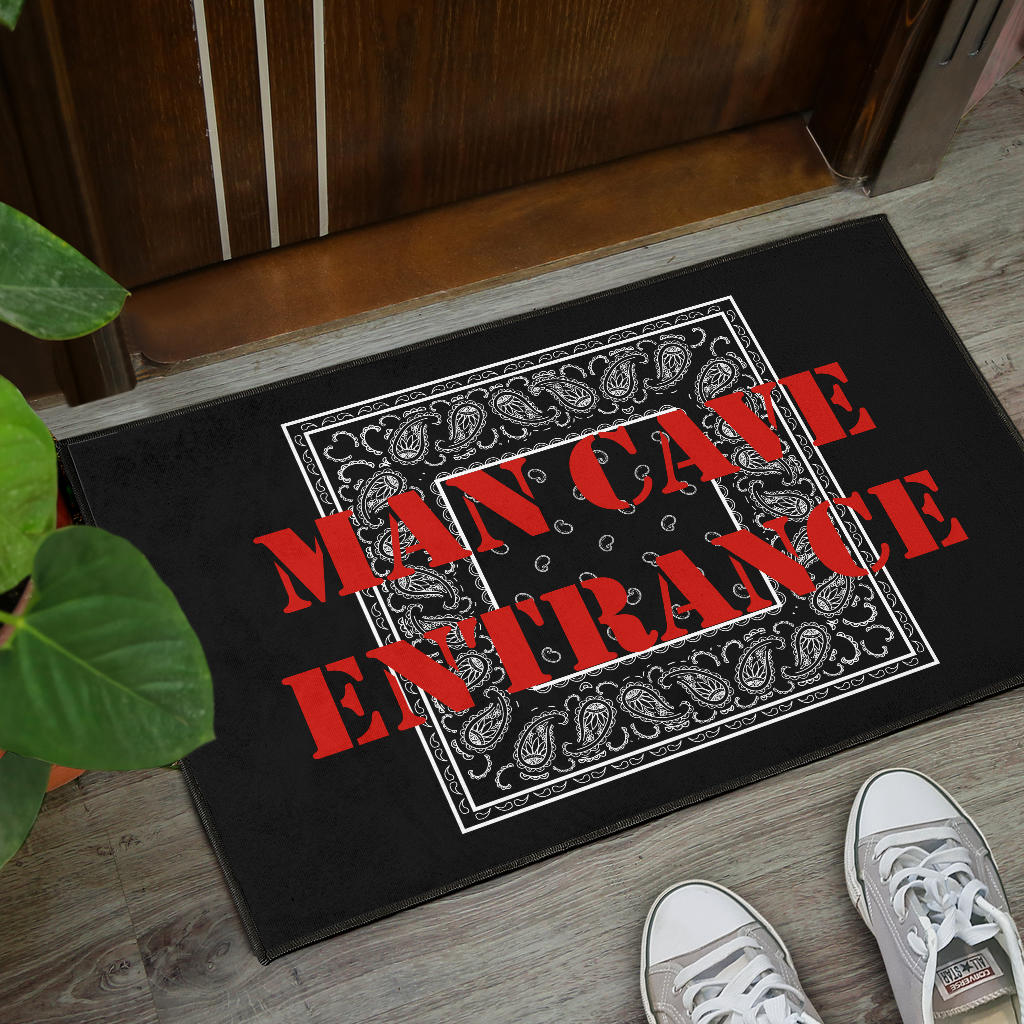 Black Bandana Door Mats