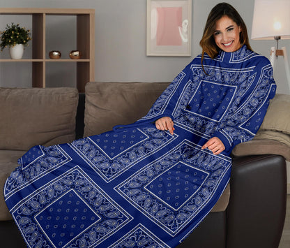 Royal Blue Bandana Monk Blankets