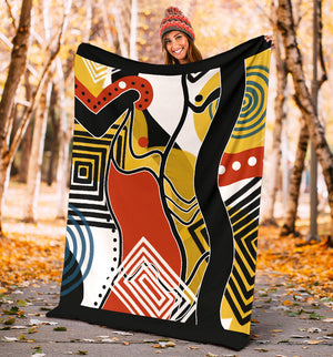 Retro Abstract Premium Blanket