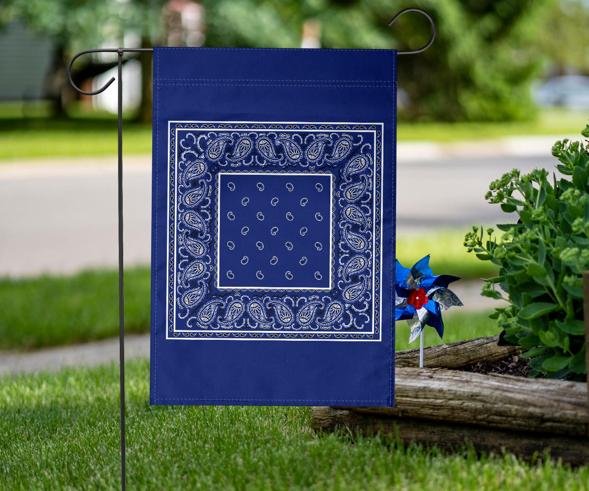 Royal Blue Bandana Home and Garden Flags