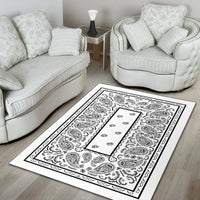 White Bandana Area Rugs - Fitted