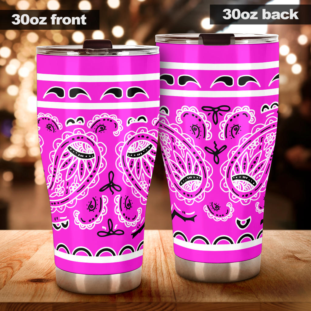 Abruptly Pink Bandana Tumblers