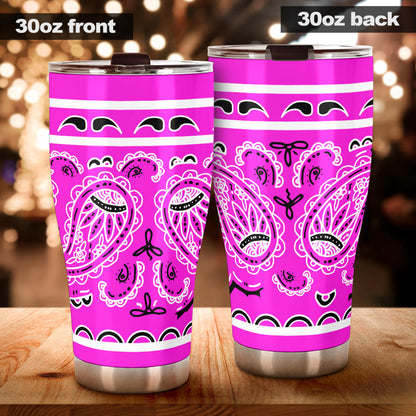 Abruptly Pink Bandana Tumblers