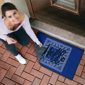 Royal Blue Bandana Door Mats