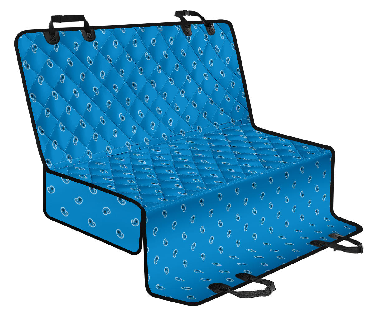 Sky Blue Paisley Car Pet Seat Covers