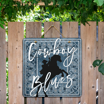 Denim Blue Bandana Door Signs