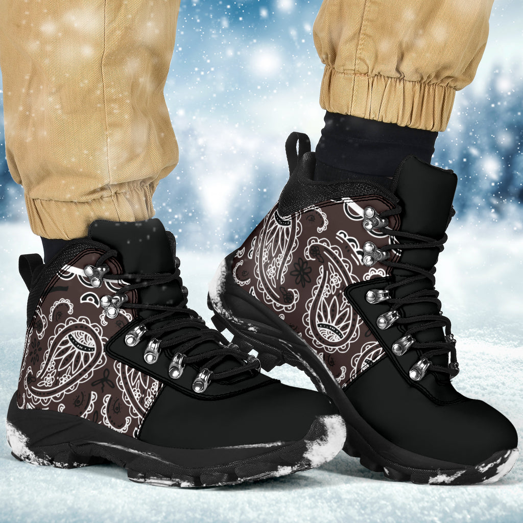 Coffee Brown Bandana Alpine Boots