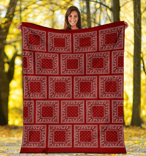 Maroon Red Bandana Blankets