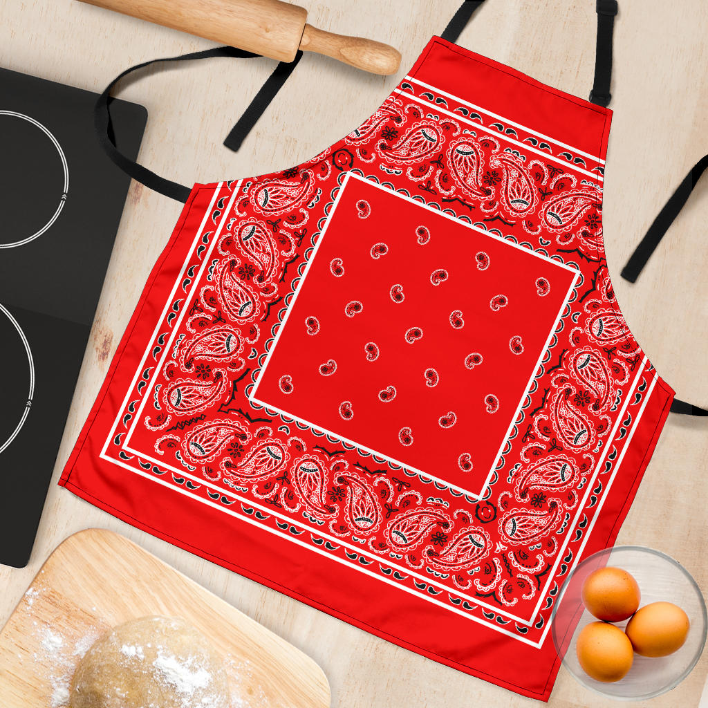 Western Red Big Bandana Apron