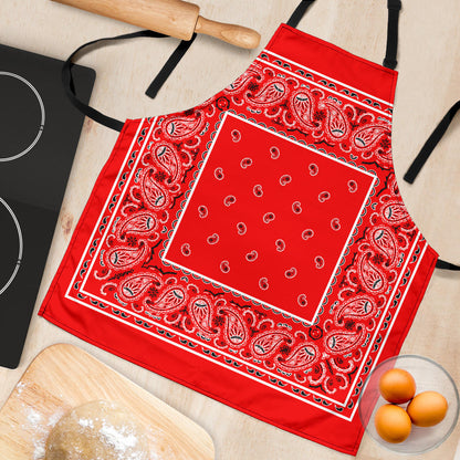 Western Red Big Bandana Apron