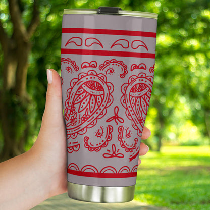 Gray and Red Bandana Tumblers