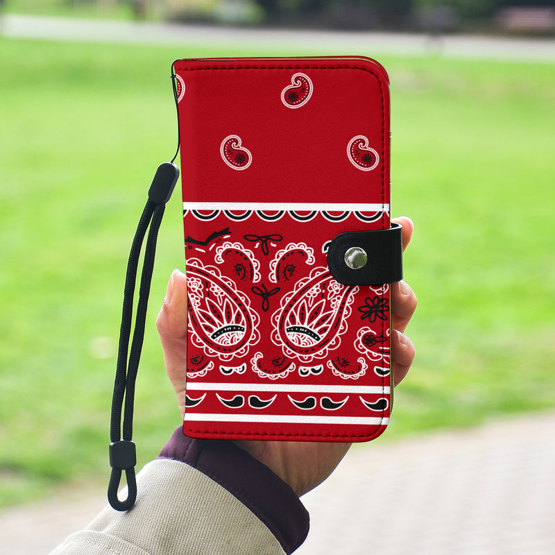 Classic Red Bandana Phone Case Wallet