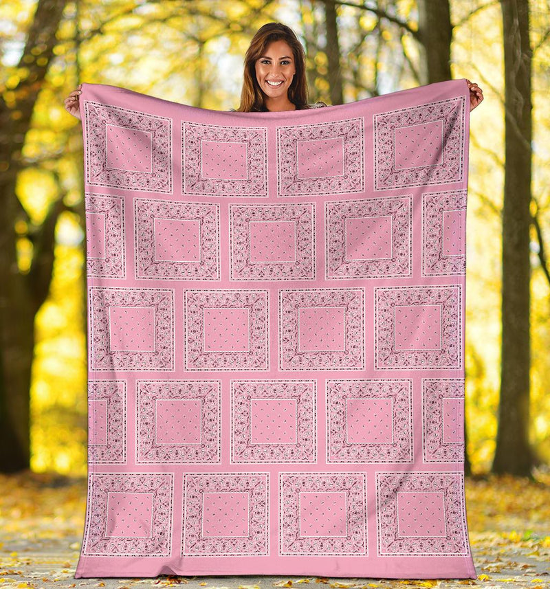 Pink Bandana Fleece Blanket
