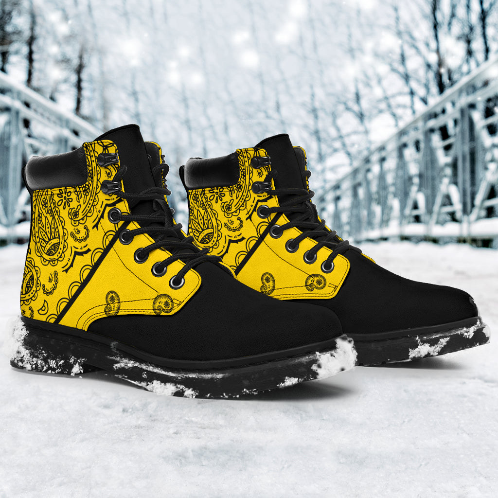 Yellow Bandana Blackout All Season Boots