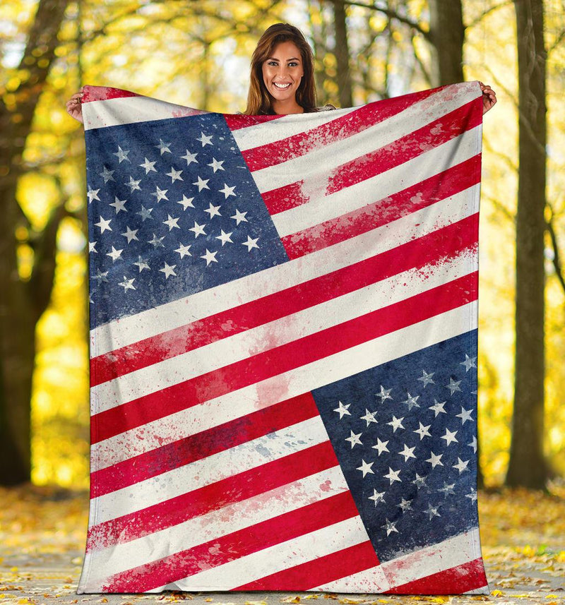 Patriotic American Flag Blanket