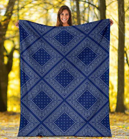 Blue Gray Throw Blanket