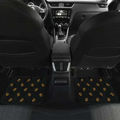 Quad Black Gold Bandana Car Mats - Fancy