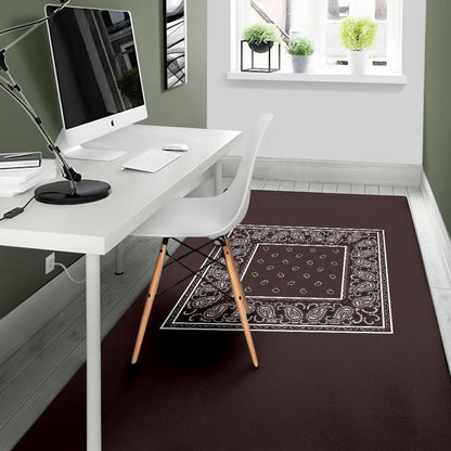 Coffee Brown Bandana Area Rugs - Minimal