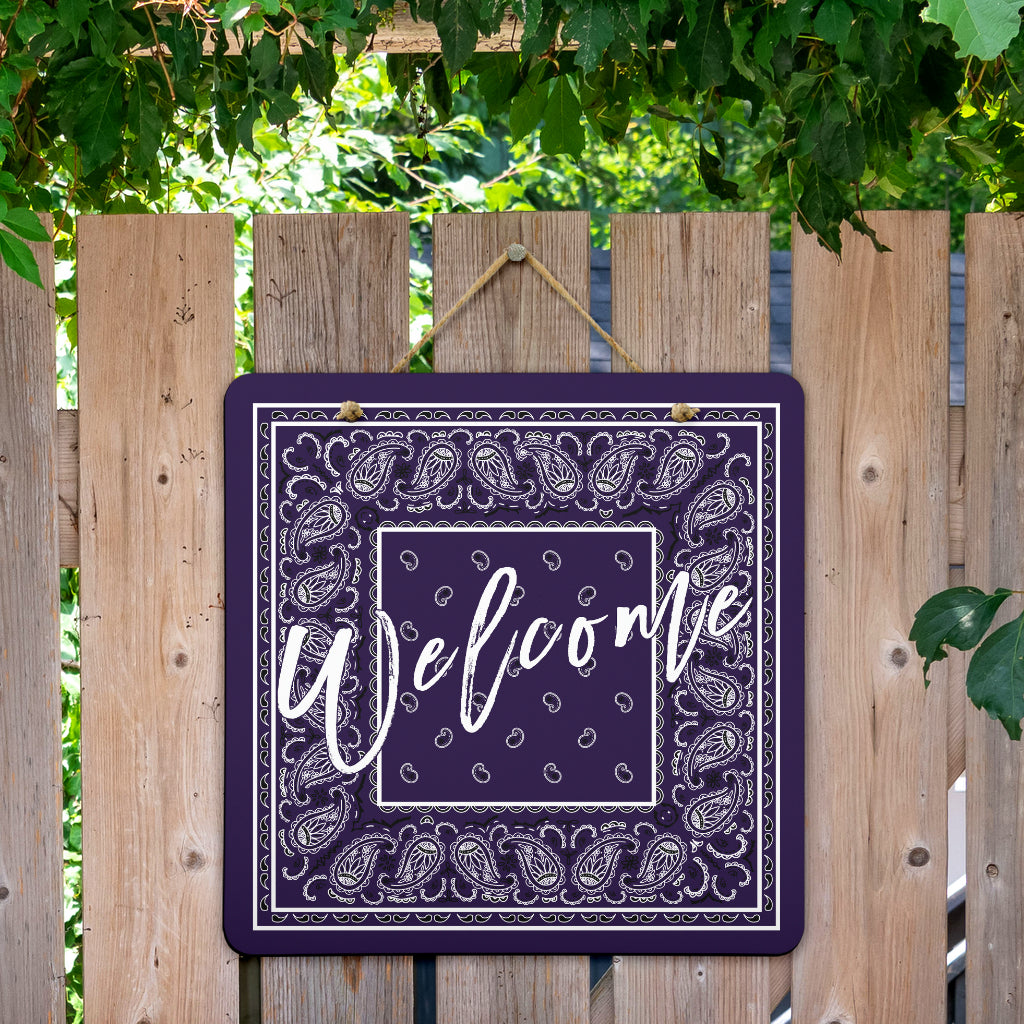 Royal Purple Bandana Door Signs