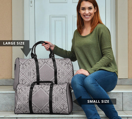 gray bandana luggage