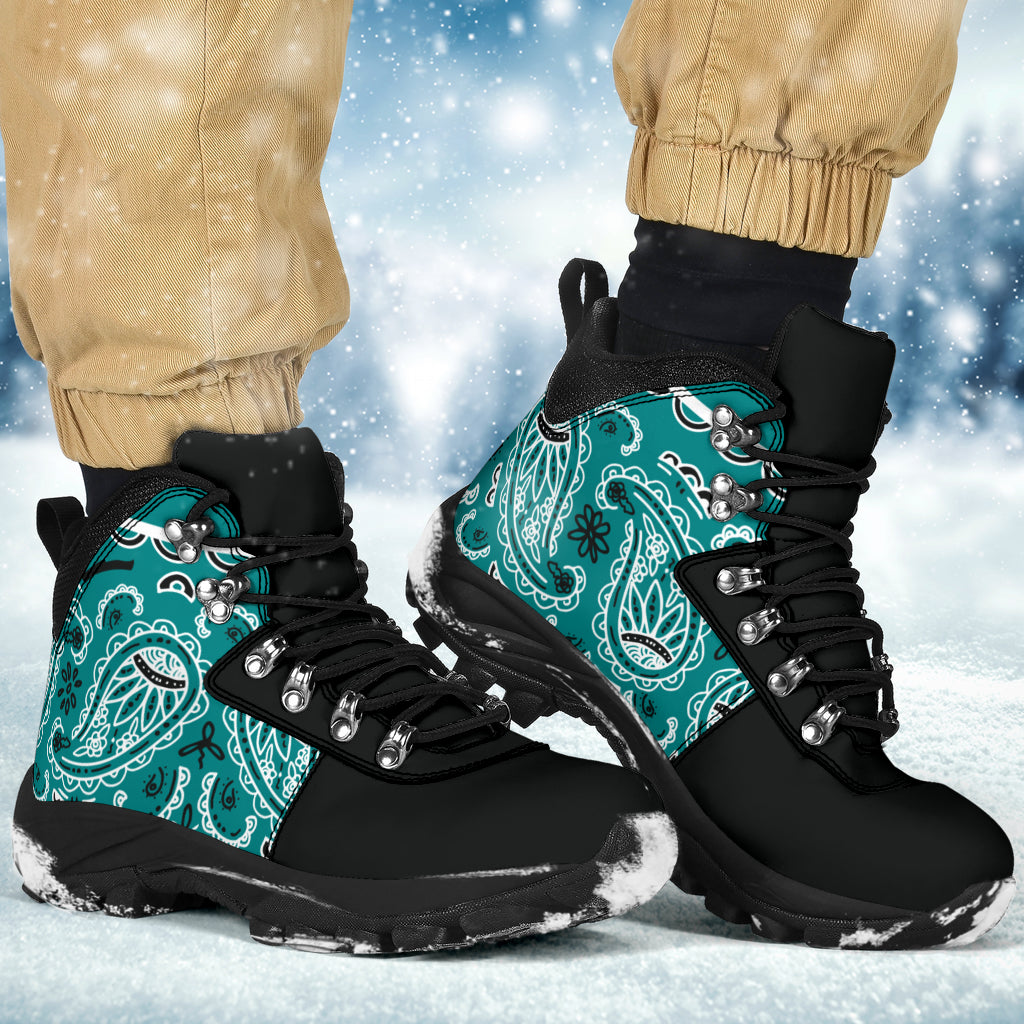 Teal Bandana Alpine Boots