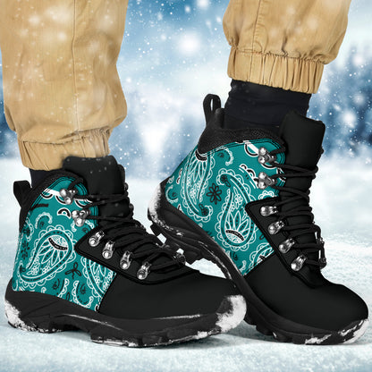 Teal Bandana Alpine Boots