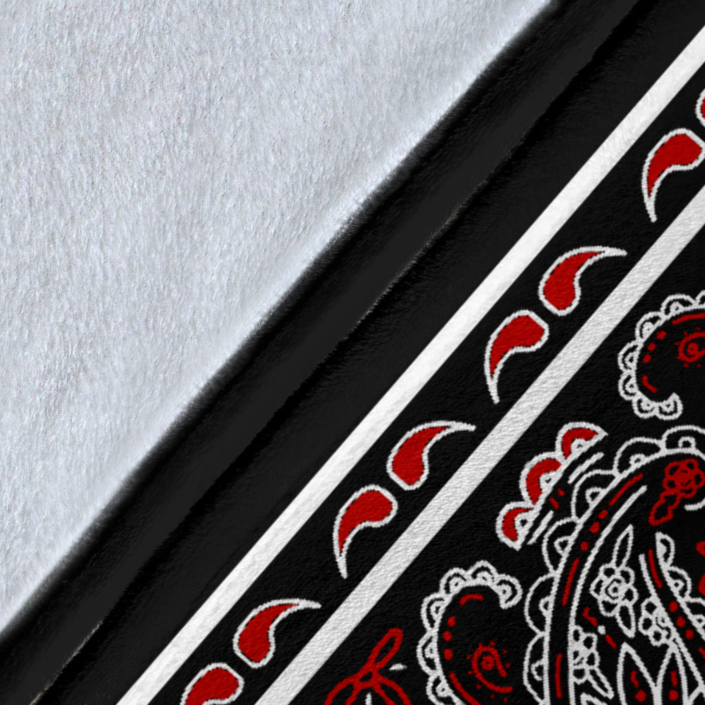 Ultra Plush Wicked Black Bandana Throw Blanket