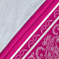 Pink Bandana Throw Blanket Details