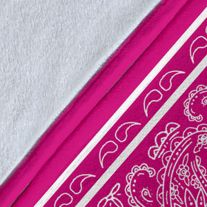 Pink Bandana Throw Blanket Details