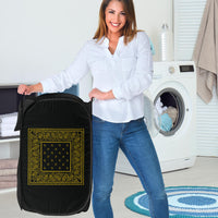 black and gold bandana laundry basket