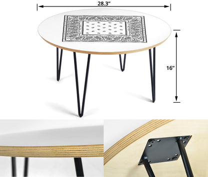 White Bandana End Tables Assembly