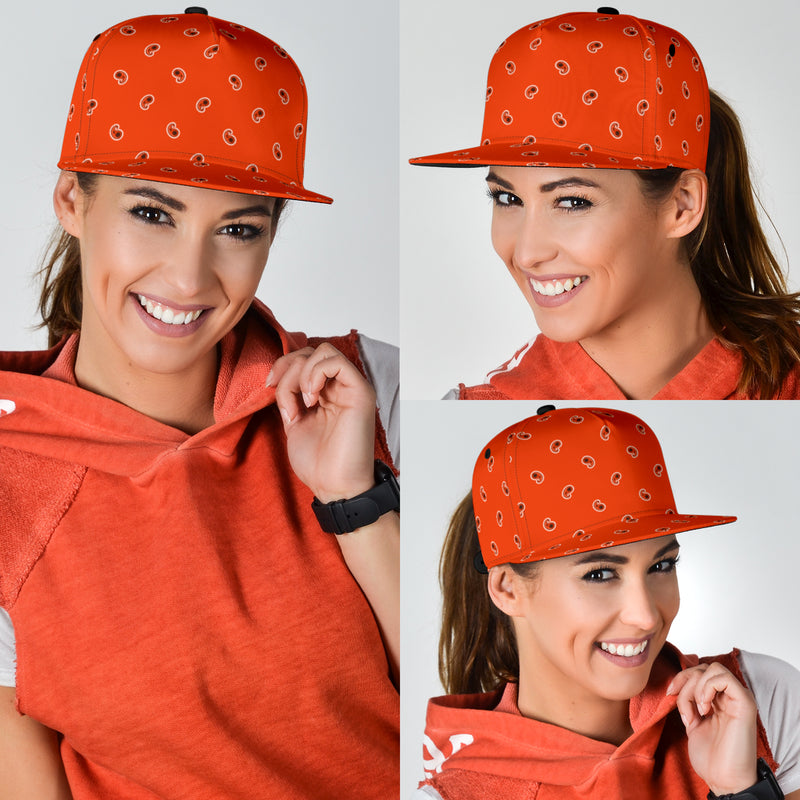orange snapback cap