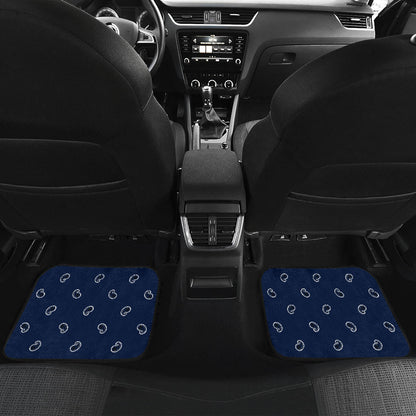 Quad Navy Bandana Car Floor Mats - Fancy