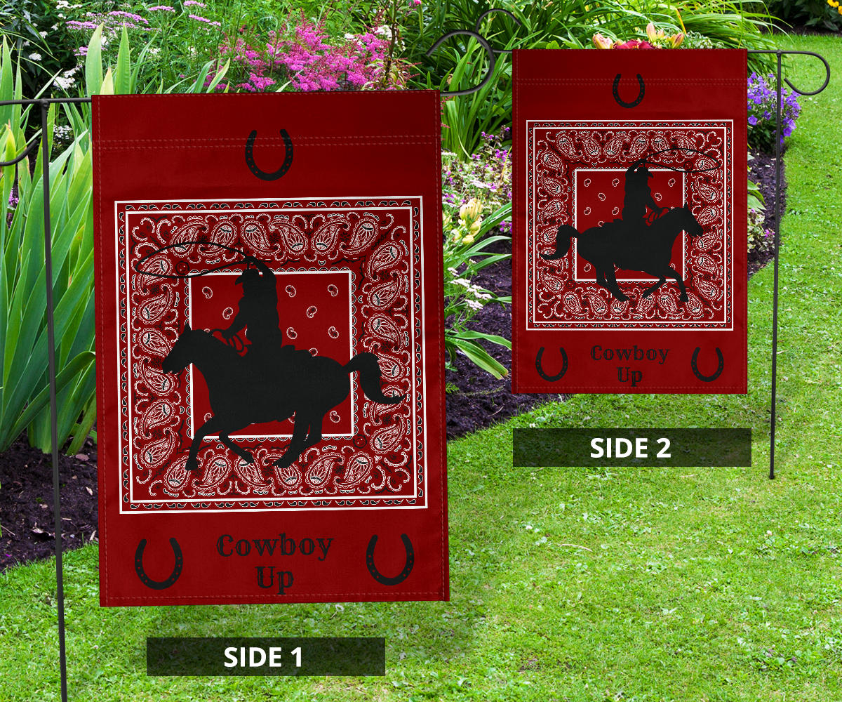bandana garden flag front and back