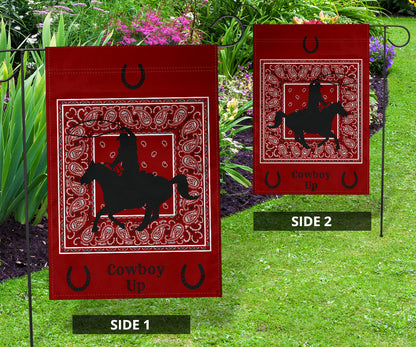 bandana garden flag front and back