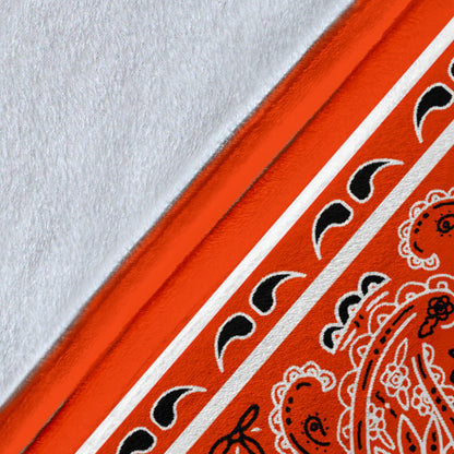 Orange Bandana Throw Blanket details