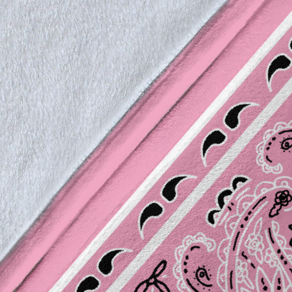 Pink Bandana Fleece Throw Blanket Details