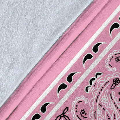 Pink Bandana Fleece Throw Blanket Details