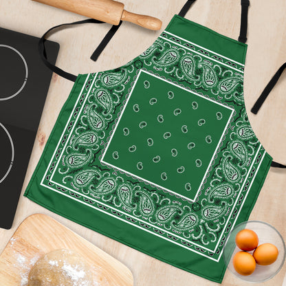 Classic Green Big Bandana Apron