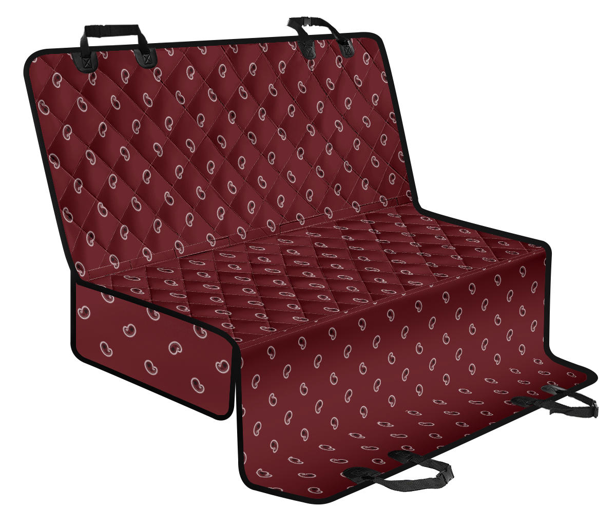 Burgundy Paisley Car Pet Seat Covers